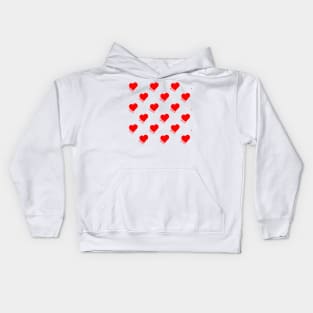 Hearts and words amore Kids Hoodie